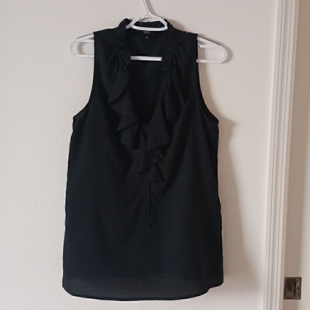 Mossimo Black Chiffon Sleeveless Blouse Size M